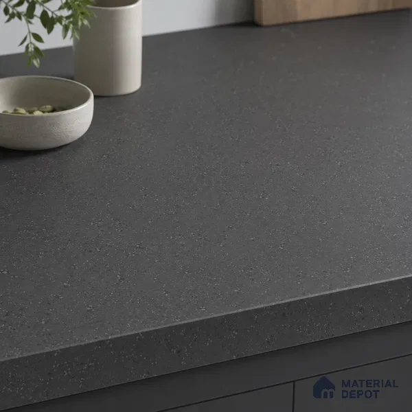 Terrazzo Kitchen Counter Top Slab TL 11509 B Mozeco Midnight 8 ft x 3 ft Full Body Digimatt Finish - 15 mm | Suitable for Table Top & Window Frame | Adhesive and Spacers Must be Used During Installation