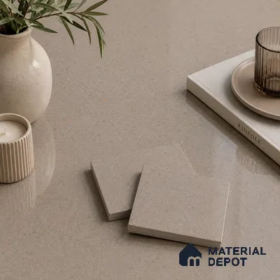 Terrazzo Kitchen Counter Top Slab TL 11512 Mozeco Moss 8 ft x 3 ft Full Body Glossy Finish - 15 mm | Suitable for Table Top & Window Frame | Adhesive and Spacers Must be Used During Installation