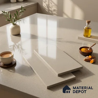 Stone Look Counter Top Slab TL 11529 B Strong Stone Sedge Bruse 8 ft x 2.6 ft Full Body Vitrified Glossy Finish - 15 mm | Suitable For Counter Top, Dining Table Top & Window Frame