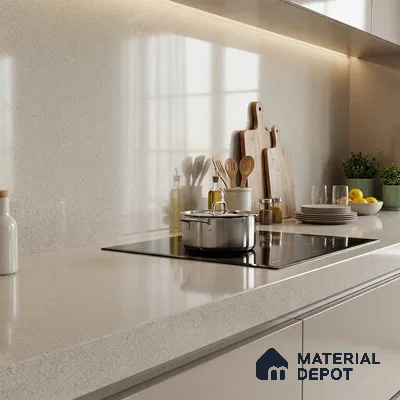 Stone Look Counter Top Slab TL 11529 B Strong Stone Sedge Bruse 8 ft x 2.6 ft Full Body Vitrified Glossy Finish - 15 mm | Suitable For Counter Top, Dining Table Top & Window Frame