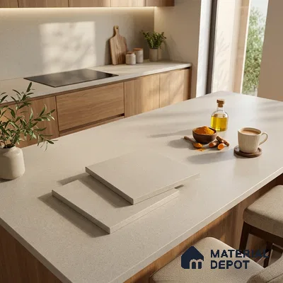 Stone Look Counter Top Slab TL 11529 C Strong Stone Sedge Bruse 8 ft x 2.6 ft Full Body Vitrified Matte Finish - 15 mm | Suitable For Counter Top, Dining Table Top & Window Frame