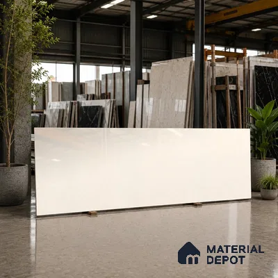 Stone Look Counter Top Slab TL 11529 D Strong Stone Caramel 8 ft x 2.6 ft Full Body Vitrified Glossy Finish - 15 mm | Suitable For Counter Top, Dining Table Top & Window Frame