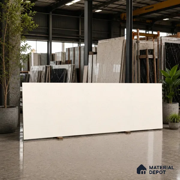Stone Look Counter Top Slab TL 11529 E Strong Stone Caramel 8 ft x 2.6 ft Full Body Vitrified Matte Finish - 15 mm | Suitable For Counter Top, Dining Table Top & Window Frame