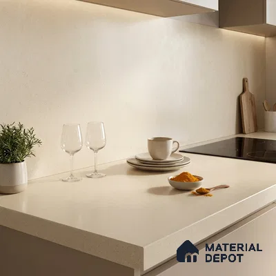 Cement Look Counter Top Slab TL 11529 G Strong Stone Nut 8 ft x 2.6 ft Full Body Vitrified Matte Finish - 15 mm | Suitable For Counter Top, Dining Table Top & Window Frame