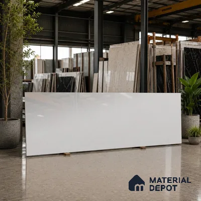 Cement Look Counter Top Slab TL 11529 H Strong Stone Sapphire 8 ft x 2.6 ft Full Body Vitrified Glossy Finish - 15 mm | Suitable For Counter Top, Dining Table Top & Window Frame