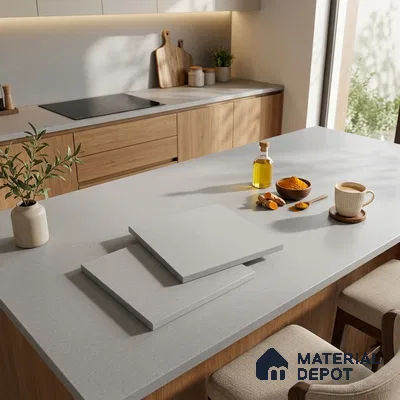Cement Look Counter Top Slab TL 11529 I Strong Stone Sapphire 8 ft x 2.6 ft Full Body Vitrified Matte Finish - 15 mm | Suitable For Counter Top, Dining Table Top & Window Frame