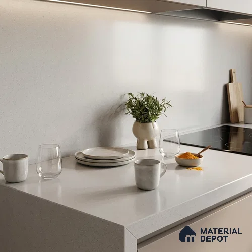 Cement Look Counter Top Slab TL 11529 I Strong Stone Sapphire 8 ft x 2.6 ft Full Body Vitrified Matte Finish - 15 mm | Suitable For Counter Top, Dining Table Top & Window Frame