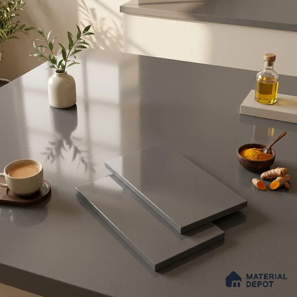 Stone Look Counter Top Slab TL 11529 J Strong Stone Cloud 8 ft x 2.6 ft Full Body Vitrified Glossy Finish - 15 mm | Suitable For Counter Top, Dining Table Top & Window Frame