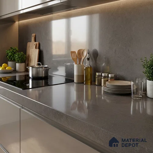 Stone Look Counter Top Slab TL 11529 J Strong Stone Cloud 8 ft x 2.6 ft Full Body Vitrified Glossy Finish - 15 mm | Suitable For Counter Top, Dining Table Top & Window Frame