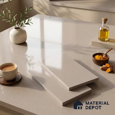 Stone Look Counter Top Slab TL 11529 L Strong Stone Burk 8 ft x 2.6 ft Full Body Vitrified Glossy Finish - 15 mm | Suitable For Counter Top, Dining Table Top & Window Frame