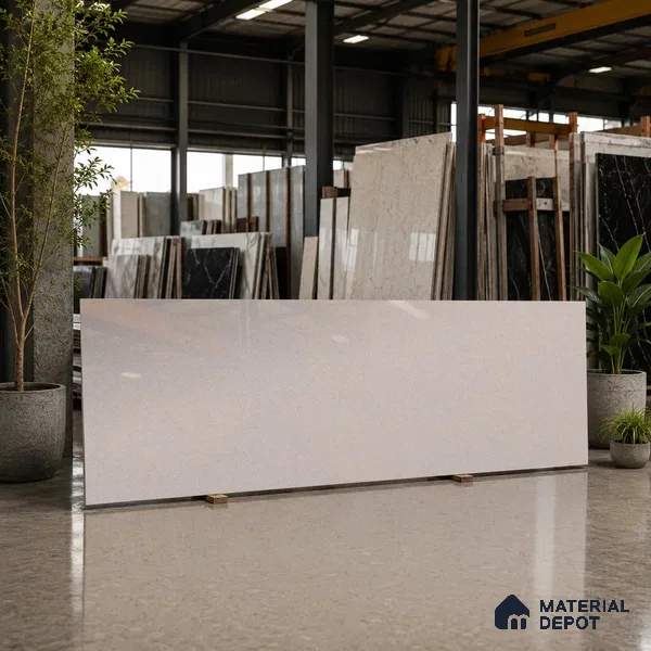 Stone Look Counter Top Slab TL 11529 L Strong Stone Burk 8 ft x 2.6 ft Full Body Vitrified Glossy Finish - 15 mm | Suitable For Counter Top, Dining Table Top & Window Frame