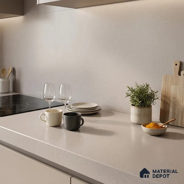 Stone Look Counter Top Slab TL 11529 M Strong Stone Burk 8 ft x 2.6 ft Full Body Vitrified Matte Finish - 15 mm | Suitable For Counter Top, Dining Table Top & Window Frame