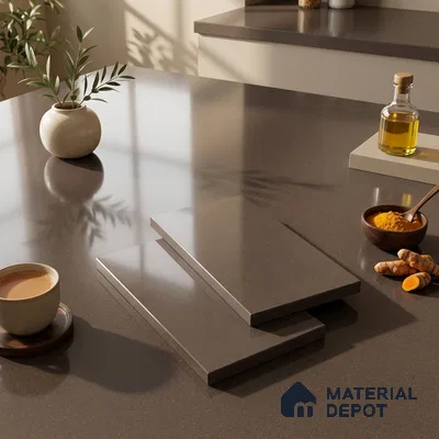 Stone Look Counter Top Slab TL 11529 N Strong Stone Notella 8 ft x 2.6 ft Full Body Vitrified Glossy Finish - 15 mm | Suitable For Counter Top, Dining Table Top & Window Frame