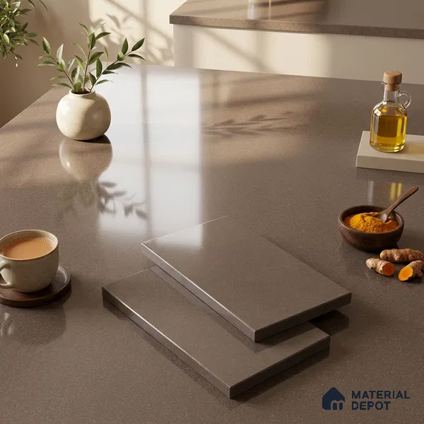 Stone Look Counter Top Slab TL 11529 N Strong Stone Notella 8 ft x 2.6 ft Full Body Vitrified Glossy Finish - 15 mm | Suitable For Counter Top, Dining Table Top & Window Frame