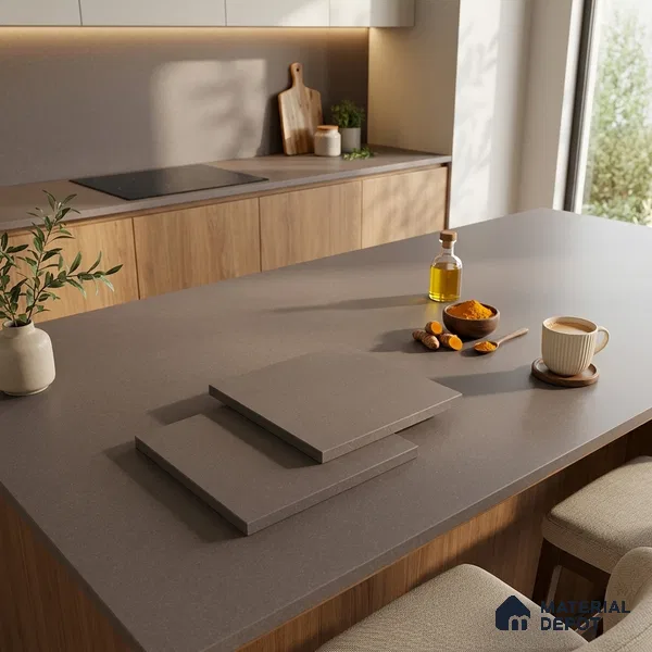 Stone Look Counter Top Slab TL 11529 O Strong Stone Notella 8 ft x 2.6 ft Full Body Vitrified Matte Finish - 15 mm | Suitable For Counter Top, Dining Table Top & Window Frame