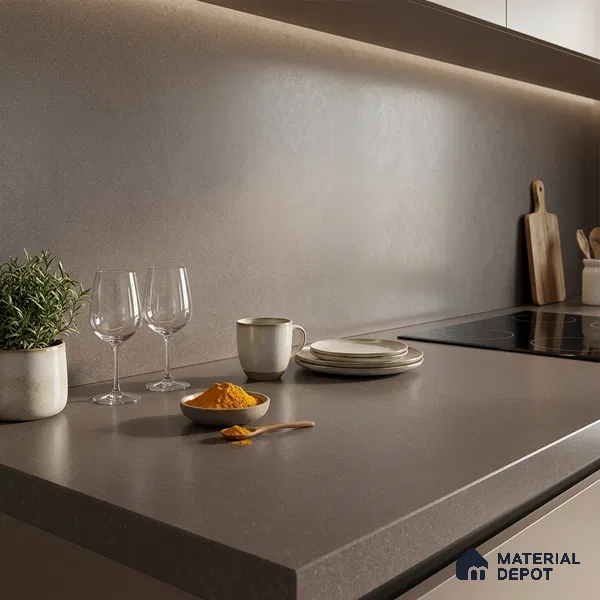 Stone Look Counter Top Slab TL 11529 O Strong Stone Notella 8 ft x 2.6 ft Full Body Vitrified Matte Finish - 15 mm | Suitable For Counter Top, Dining Table Top & Window Frame