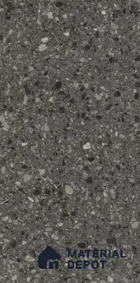 Terrazzo Wall & Floor Tile TL 10994 C | Royal Tera Black | 4 ft x 2 ft Crits Micro Matte Finish Porcelain Tile - 9 mm | 4 Random Design | Suitable for Living Room, Bedroom, Dining & Bathroom | 3 mm Spacer Required
