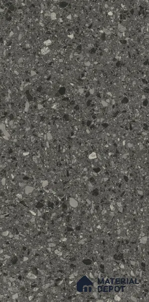 Terrazzo Wall & Floor Tile TL 10994 C | Royal Tera Black | 4 ft x 2 ft Crits Micro Matte Finish Porcelain Tile - 9 mm | 4 Random Design | Suitable for Living Room, Bedroom, Dining & Bathroom | 3 mm Spacer Required