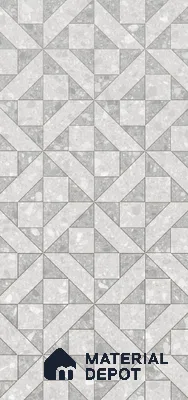 Geometric Wall Tile TL 10994 F | Royal Tera Grey Decor | 4 ft x 2 ft Crits Micro Matte Finish Porcelain Tile - 9 mm | Suitable for Living Room, Bedroom, Dining & Bathroom | 3 mm Spacer Required
