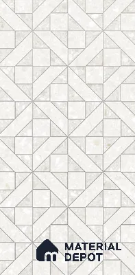 Geometric Wall Tile TL 10994 B | Royal Tera Bianco Decor | 4 ft x 2 ft Crits Micro Matte Finish Porcelain Tile - 9 mm | Suitable for Living Room, Bedroom, Dining & Bathroom | 3 mm Spacer Required