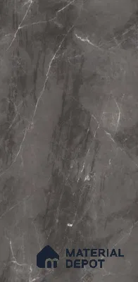 TL 08702 B Black 4 ft x 2 ft Glossy Finish Vitrified Floor & Wall Tile - 8.5 mm