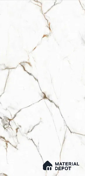 TL 08616 White 4 ft x 2 ft Glossy Finish Vitrified Floor & Wall Tile - 9 mm