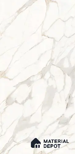 TL 08626 White 5.25 ft x 2.62 ft Glossy Finish Vitrified Floor & Wall Tile - 9 mm