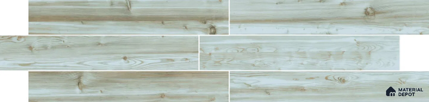 Grey Wood Floor Tile TL 07700 Spatula Turquoise 1200x200 mm Vitrified Carving Matte Finish - 9 mm | | Suitable for Living Room, Bedroom, Bathroom | 2-3 mm Spacer is Mandatory