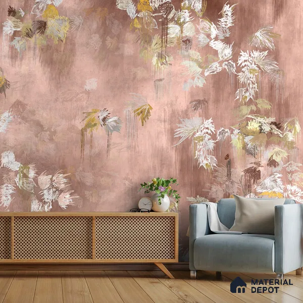 Worth it - Abstract Soft Feel Customized Wallpaper Design for Walls, Pink