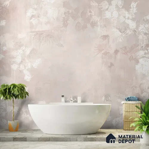 Worth it - Abstract Canvas Customized Wallpaper Design for Walls, Feather Pink