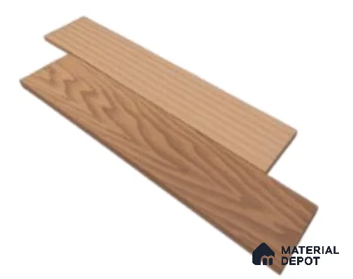Maple Brown Composite Floor CF 00022 I Flat Design 9.51 ft x 2.88 inch WPC Decking - 9 mm | Suitable for Balcony, Patio & Outdoor