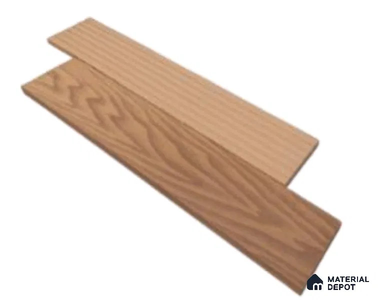 Maple Brown Composite Floor CF 00022 I Flat Design 9.51 ft x 2.88 inch WPC Decking - 9 mm | Suitable for Balcony, Patio & Outdoor