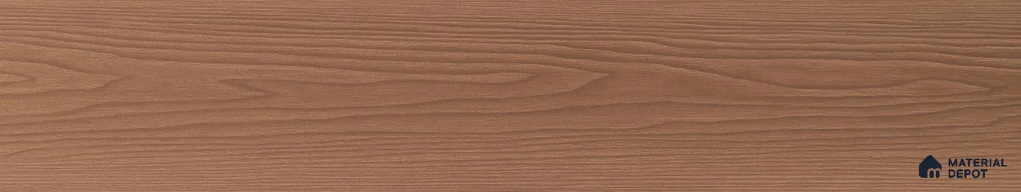 Maple Brown Composite Floor CF 00022 E Circular Plain Design 9.51 ft x 5.52 inch WPC Decking - 25 mm | Suitable for Balcony, Patio & Outdoor
