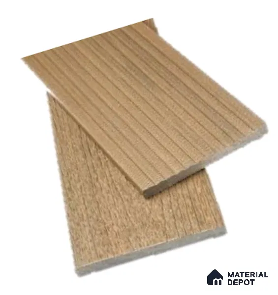 Brown Composite Floor CF 00021 V Flat Design 9.51 ft x 5.76 inch WPC Decking - 12 mm | Suitable for Balcony, Patio & Outdoor