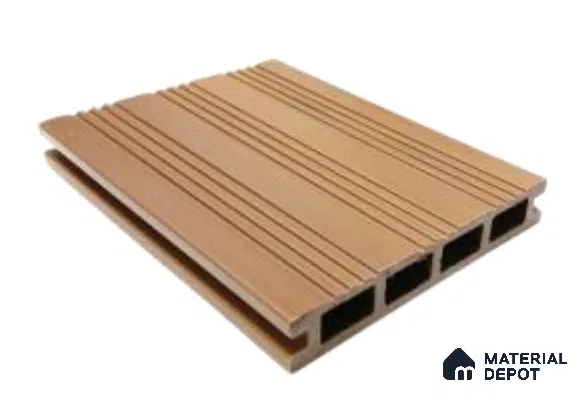 Red Composite Floor CF 00021 L Rctangular Hollow Design 9.51 ft x 5.76 inch WPC Decking - 24 mm | Suitable for Balcony, Patio & Outdoor