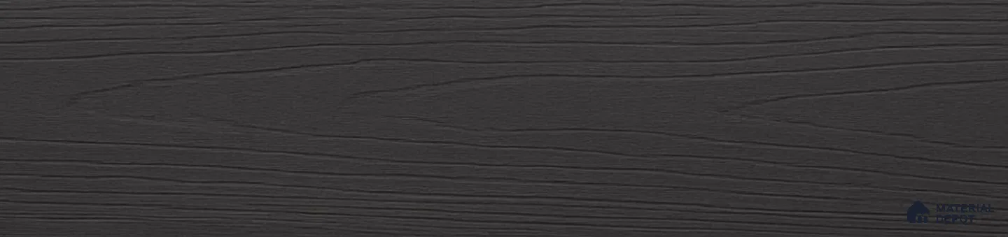 Black Composite Floor CF 00021 S Flat Design 9.51 ft x 5.76 inch WPC Decking - 12 mm | Suitable for Balcony, Patio & Outdoor