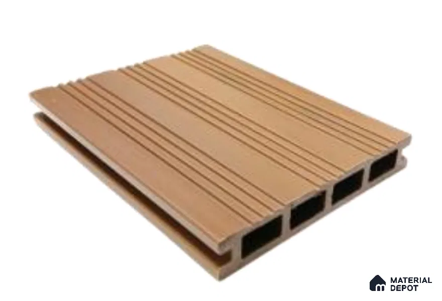 Black Composite Floor CF 00021 M Rctangular Hollow Design 9.51 ft x 5.76 inch WPC Decking - 24 mm | Suitable for Balcony, Patio & Outdoor