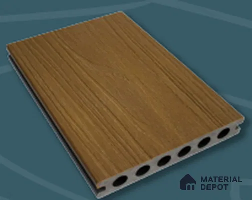 WPC Composite Floor CF 00016 B 9.5 ft x 5.4 inch (2900x138 mm) - 23 mm | Matt Brushed Finished Circle hollow Decking
