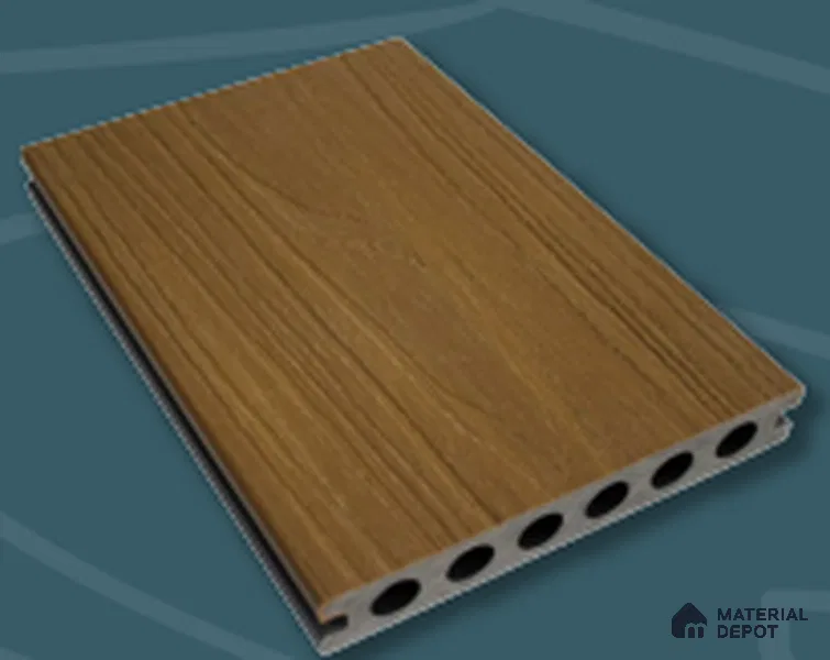 WPC Composite Floor CF 00016 B 9.5 ft x 5.4 inch (2900x138 mm) - 23 mm | Matt Brushed Finished Circle hollow Decking