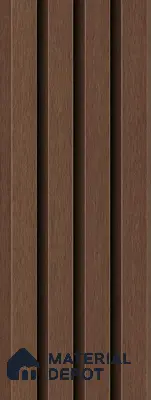 Red Wooden Exterior Wall Panel PN 06471 G Elite Clad 5 Flute Design 9.51 ft x 9.24 inch WPC Panel - 26 mm | Suitable for Balcony, Facade & Open Area | Width is Subjected to 5% Variation