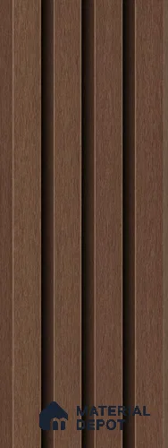 Red Wooden Exterior Wall Panel PN 06471 M Elite Clad 6 Flute Design 9.51 ft x 8.88 inch WPC Panel - 26 mm | Suitable for Balcony, Facade & Open Area | Width is Subjected to 5% Variation