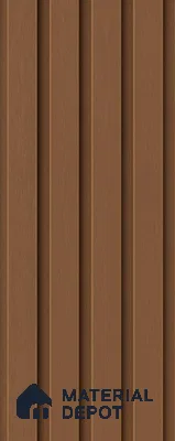 Brown Wooden Exterior Wall Panel PN 06471 K Elite Clad 5 Flute Design 9.5 ft x 8.9 inch WPC Panel - 26 mm | Suitable for Balcony, Facade & Open Area | Width is Subjected to 5% Variation