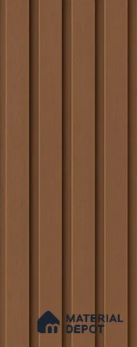 Brown Wooden Exterior Wall Panel PN 06471 Q Elite Clad 6 Flute Design 9.51 ft x 8.88 inch WPC Panel - 26 mm | Suitable for Balcony, Facade & Open Area | Width is Subjected to 5% Variation