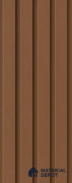 Brown Wooden Exterior Wall Panel PN 06471 K Elite Clad 5 Flute Design 9.5 ft x 8.9 inch WPC Panel - 26 mm | Suitable for Balcony, Facade & Open Area | Width is Subjected to 5% Variation