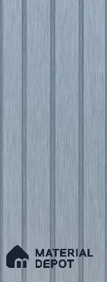 Silver Wooden Exterior Wall Panel PN 06471 D Elite Clad 4 Flute Design 9.51 ft x 8.88 inch WPC Panel - 26 mm | Suitable for Balcony, Facade & Open Area | Width is Subjected to 5% Variation