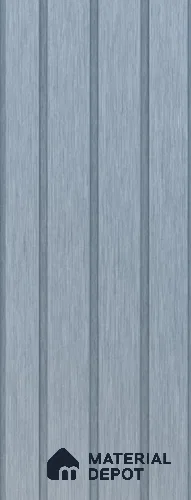 Silver Wooden Exterior Wall Panel PN 06471 D Elite Clad 4 Flute Design 9.51 ft x 8.88 inch WPC Panel - 26 mm | Suitable for Balcony, Facade & Open Area | Width is Subjected to 5% Variation