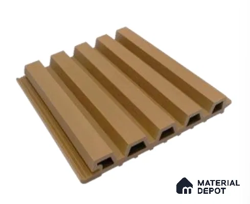 Black Wooden Exterior Wall Panel PN 06471 H Elite Clad 5 Flute Design 9.51 ft x 9.24 inch WPC Panel - 26 mm | Suitable for Balcony, Facade & Open Area | Width is Subjected to 5% Variation