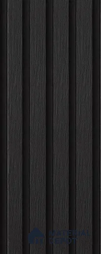 Black Wooden Exterior Wall Panel PN 06471 H Elite Clad 5 Flute Design 9.51 ft x 9.24 inch WPC Panel - 26 mm | Suitable for Balcony, Facade & Open Area | Width is Subjected to 5% Variation