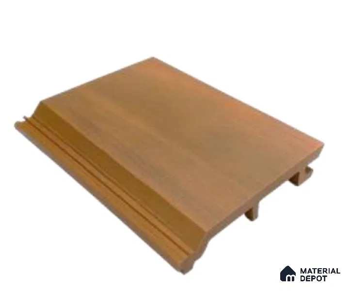 Beige Wooden Exterior Wall Panel PN 06471 X Elite Clad Flat Design 9.51 ft x 6.72 inch WPC Panel - 21 mm | Suitable for Balcony, Facade & Open Area | Width is Subjected to 5% Variation