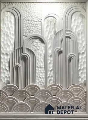 Duco Paintable Grey Design CNC Made HDHMR Panel 8 ft x 4 ft -25 mm